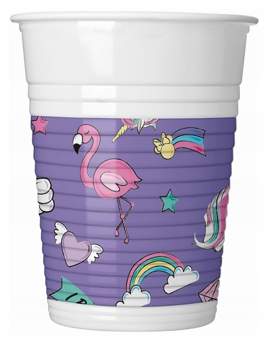 KUBECZKI URODZINOWE MYSZKA MINNIE JEDNOROŻEC 8 SZT