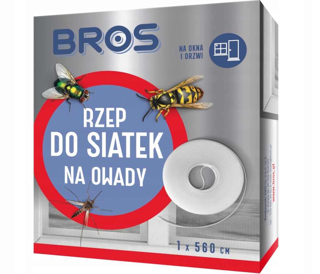 

Taśma Rzep samoprzylepny do moskitiery 5,6m