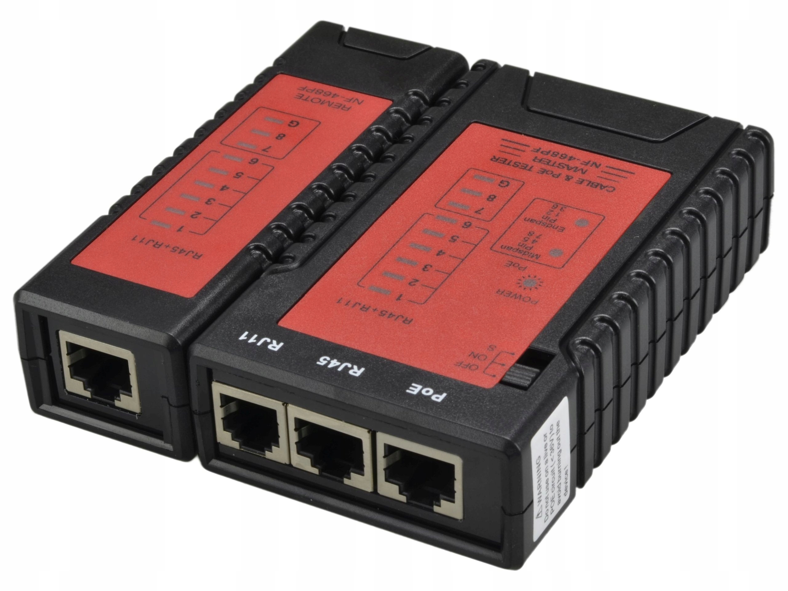 Neku Tester kabli sieci Lan RJ45 RJ12 RJ11 PoE Led