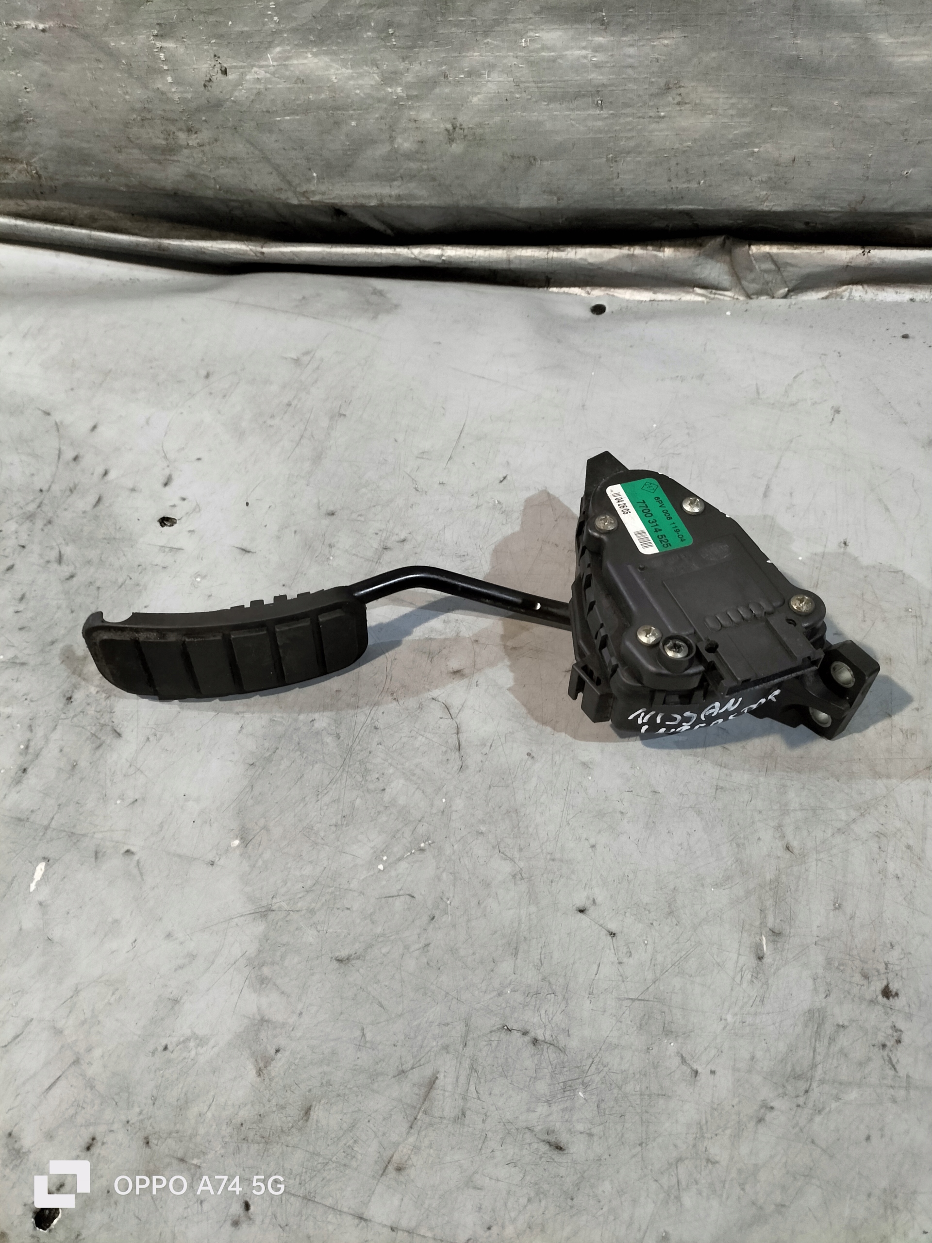 accelerator pedal potentiometer MASCOTT 7700314525 NISSAN INTERSTAR 2.5DCI