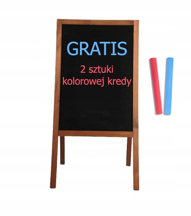POTYKACZ STOJAK REKLAMOWY DWUSTRONNY DUŻY BRĄZOWY TABLICA KREDOWA M GRATIS Marka inny