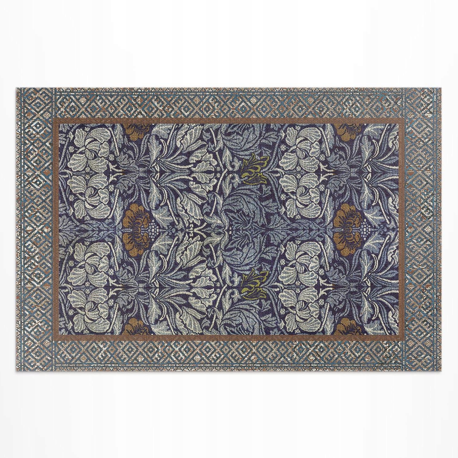 Vinylový vonkajší chodník Ozdobné rastlinné motívy vintage vzor 120 x 80 cm