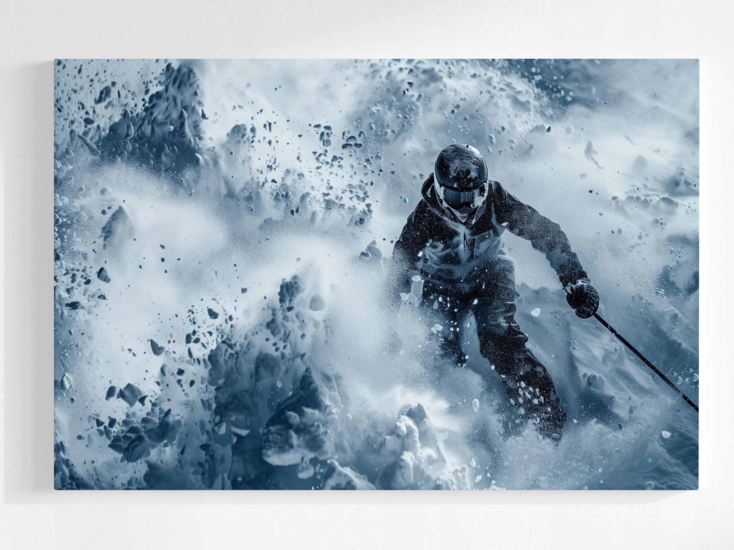 Obraz Na Plátně Canvas Sport Pohyb Zima Sníh Lyžař Sjezd 120x80