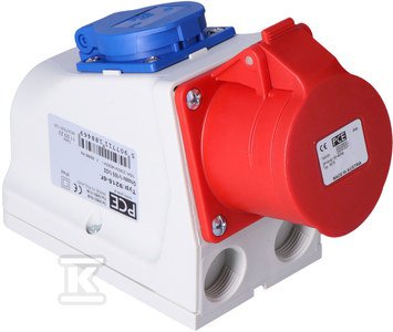 Kombi Gnss 16A/5P/400V/230V S Pin IP44