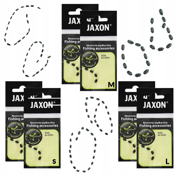 6X jaxon резиновые стопоры набор S M L, 50шт