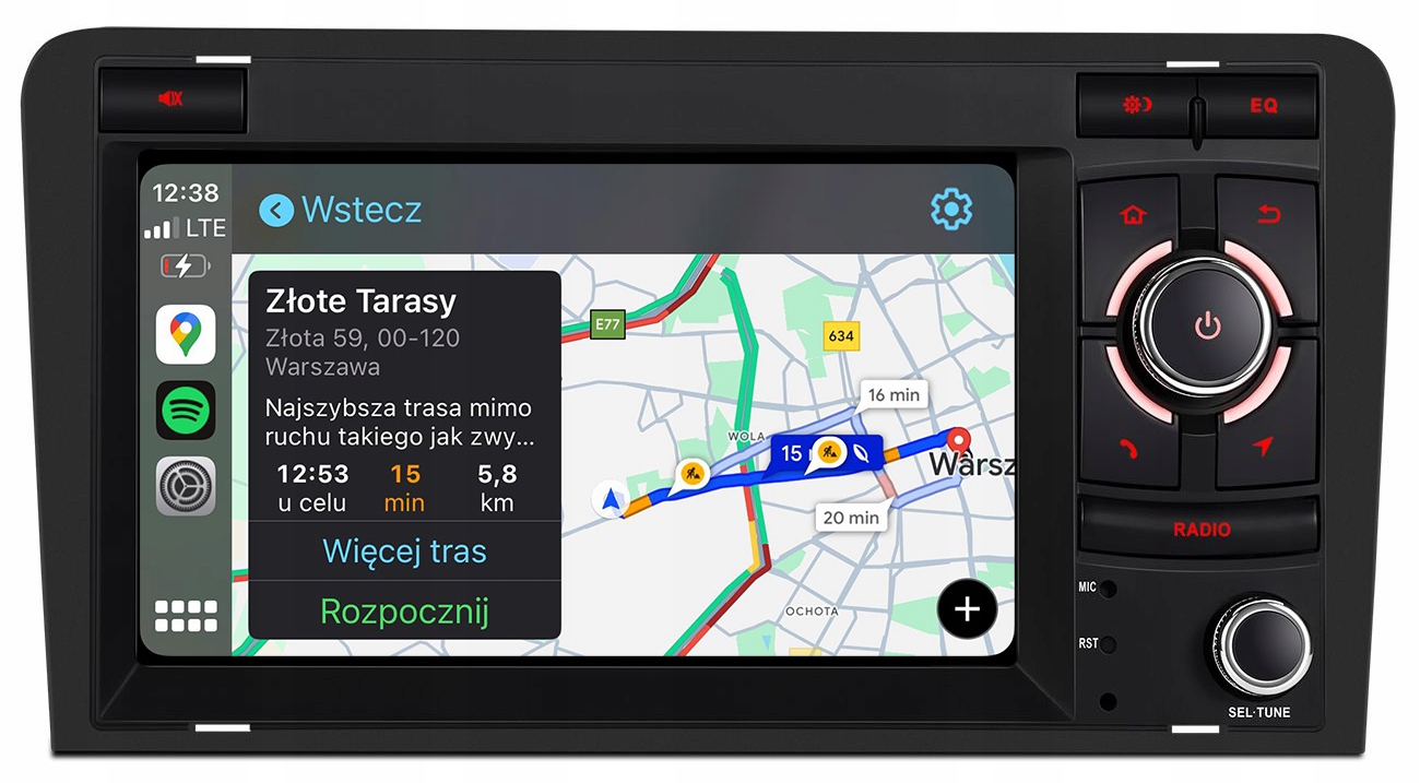 Audi A3 8P 2003-2012 Android Carplay Radio Nawigacja 8GB/128GB Dsp