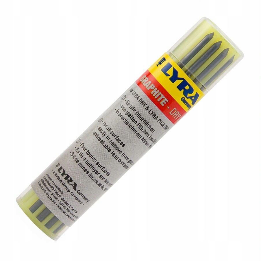 WKŁADY WYM. GRAFITOWE 12 SZT DO OŁÓWKA DRY LYRA Marka Lyra