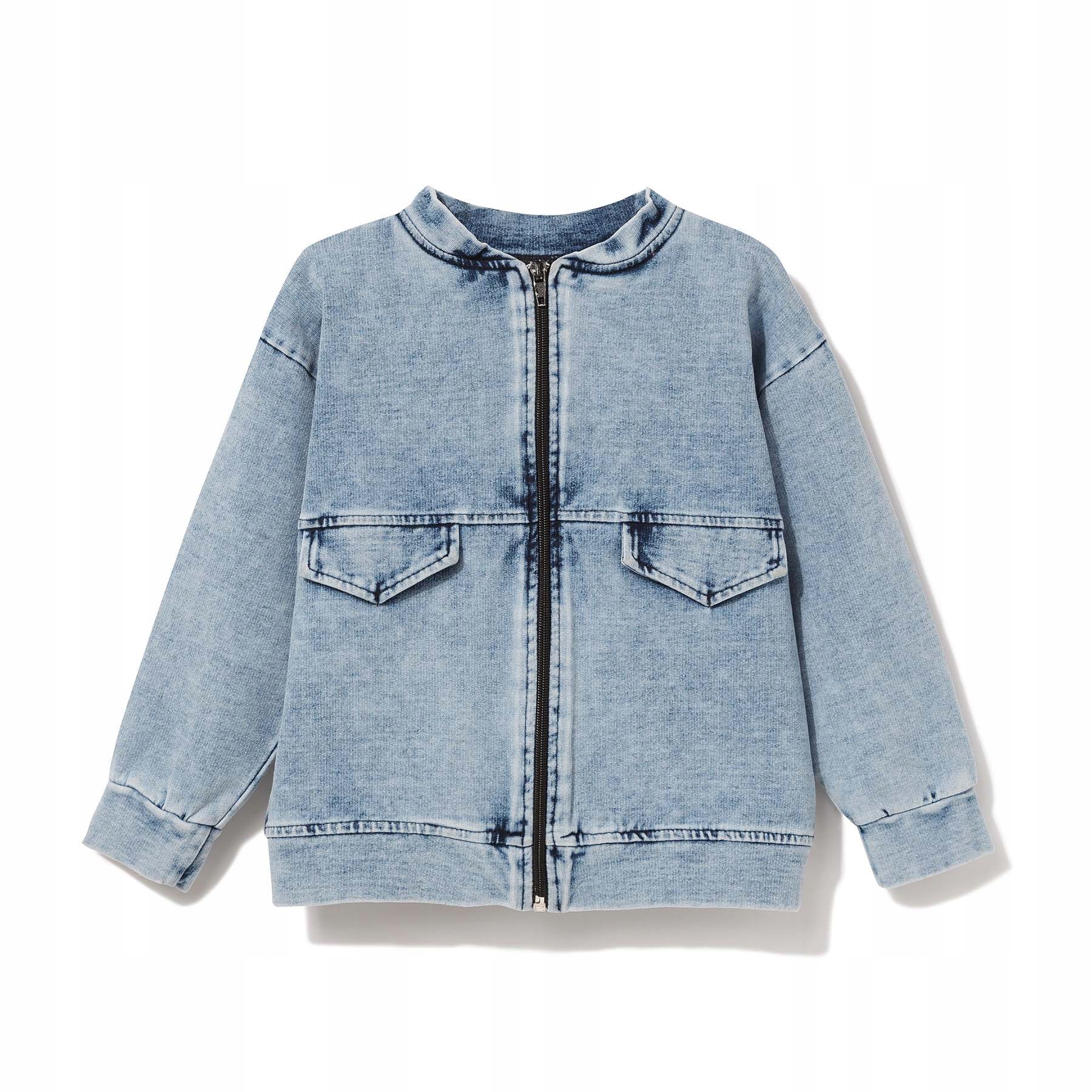 

TuSzyte Bluza bomberka jeans, bawełna R.128/134