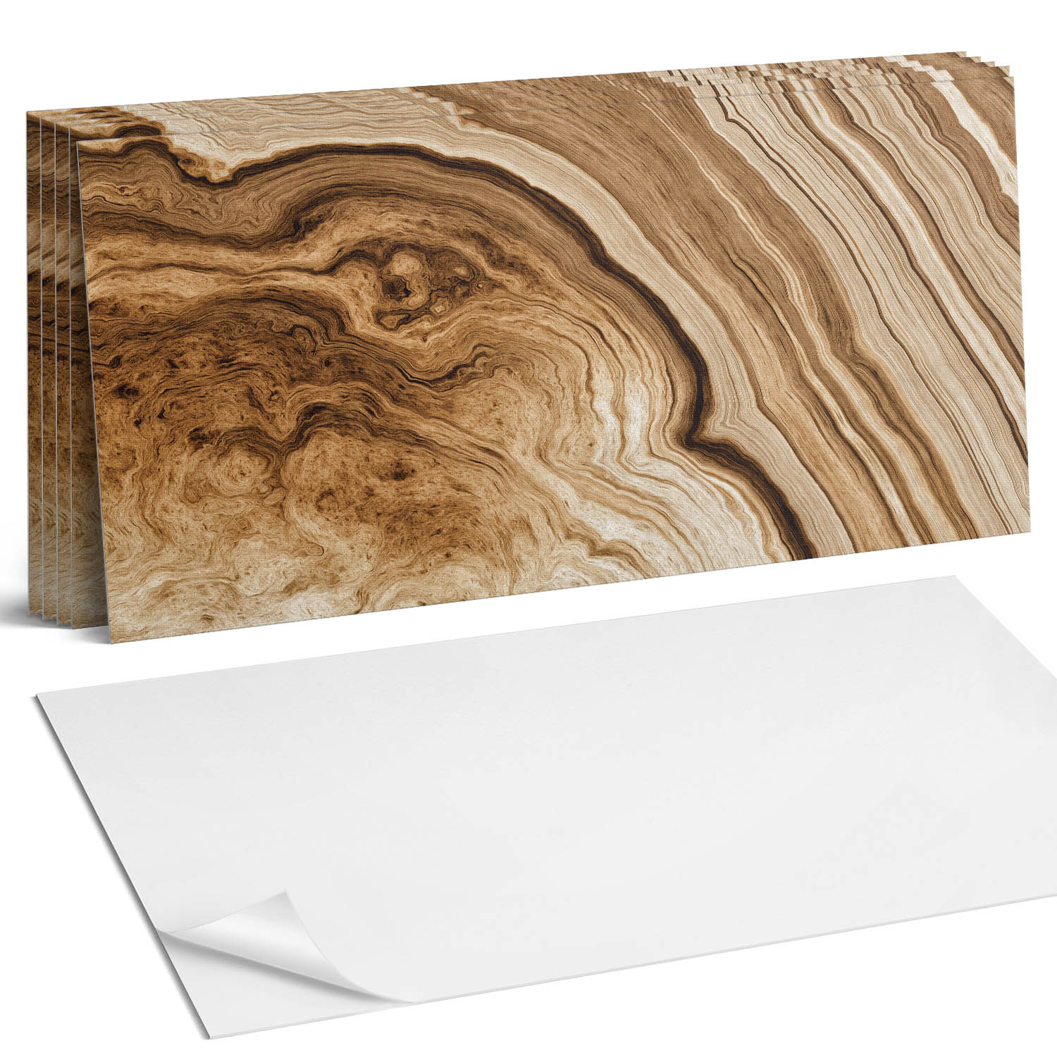 Samolepiace nástenné dlaždice Vinylové motívy prírodného dreva 6 x 60 x 30 cm