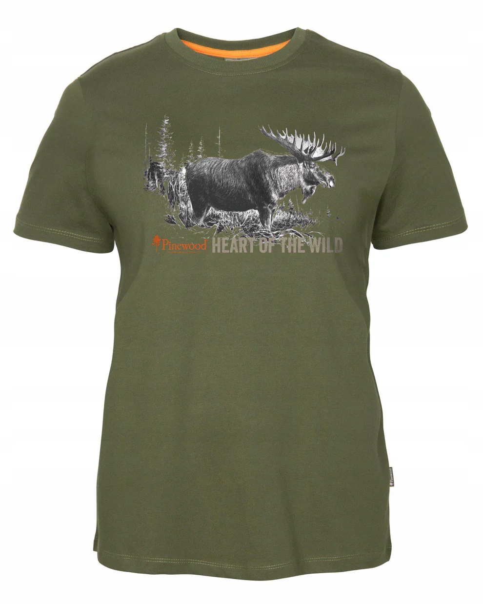 Damski T-shirt myśliwski Pinewood Moose 3466 Green Xs
