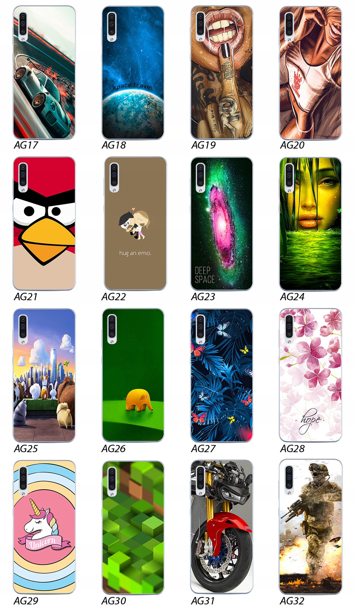 ETUI PLECKI FOTO Case OBUDOWA Pokrowiec WZORY SZKŁO 9H do Xiaomi Mi A3 Marka Inna