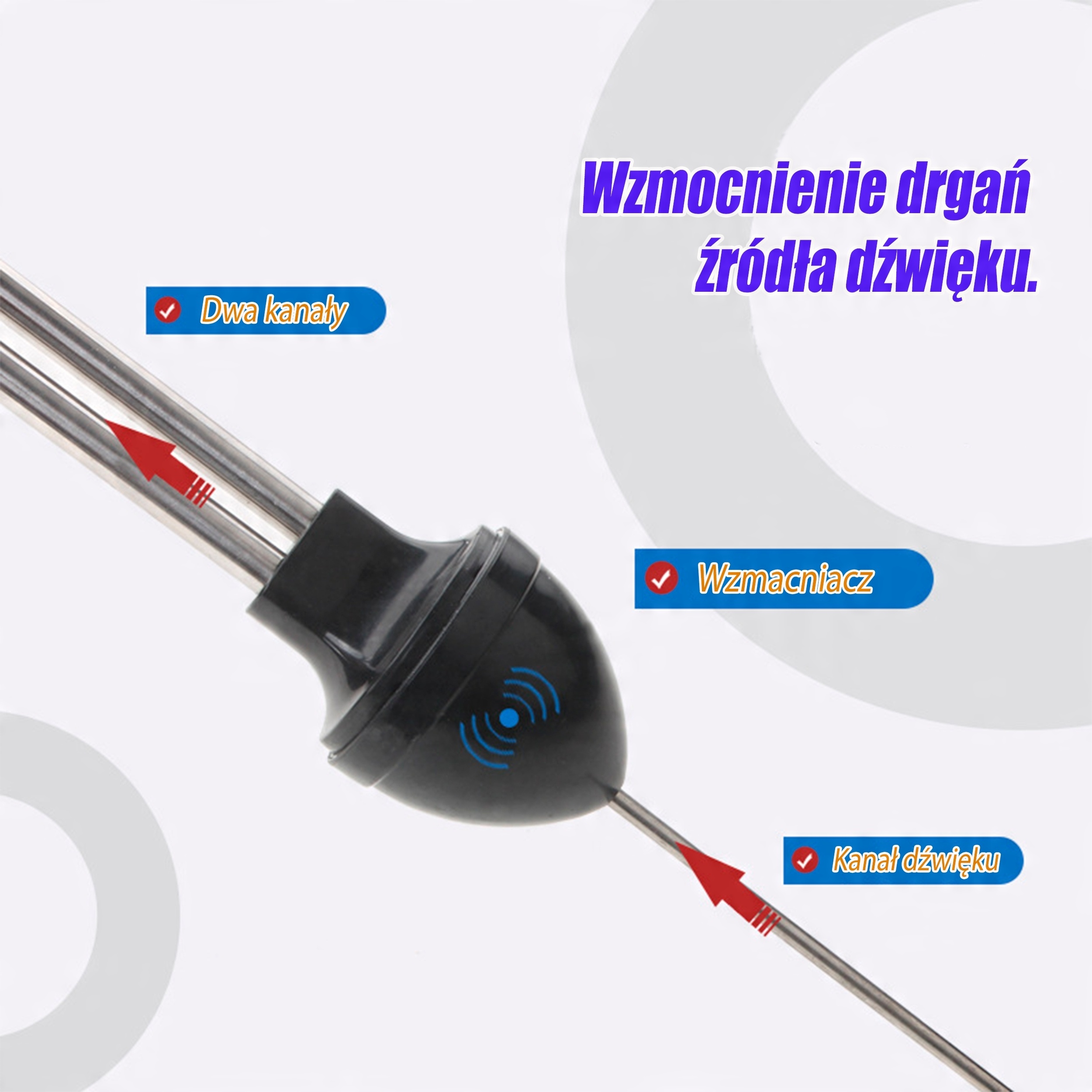 СТЕТОСКОП ЧЕРНЫЙ АВТОМОБИЛЬНЫЙ ДИАГНОСТИЧЕСКИЙ