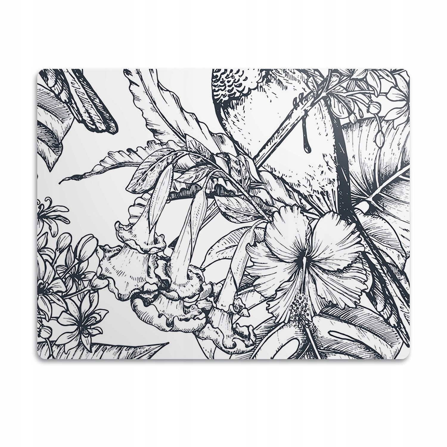 Levně Voděodolná podložka pod misku Obrys květiny 60x40 cm