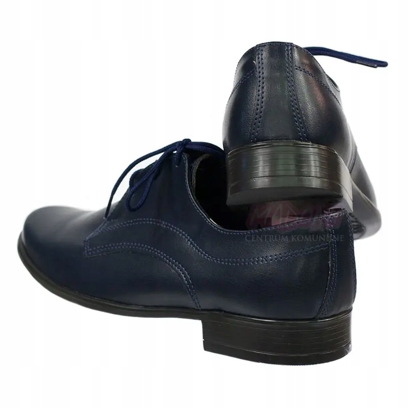 Buty wizytowe dla chłopca chłopięce okolicznościowe komunia granat OM12-36 Bohater brak