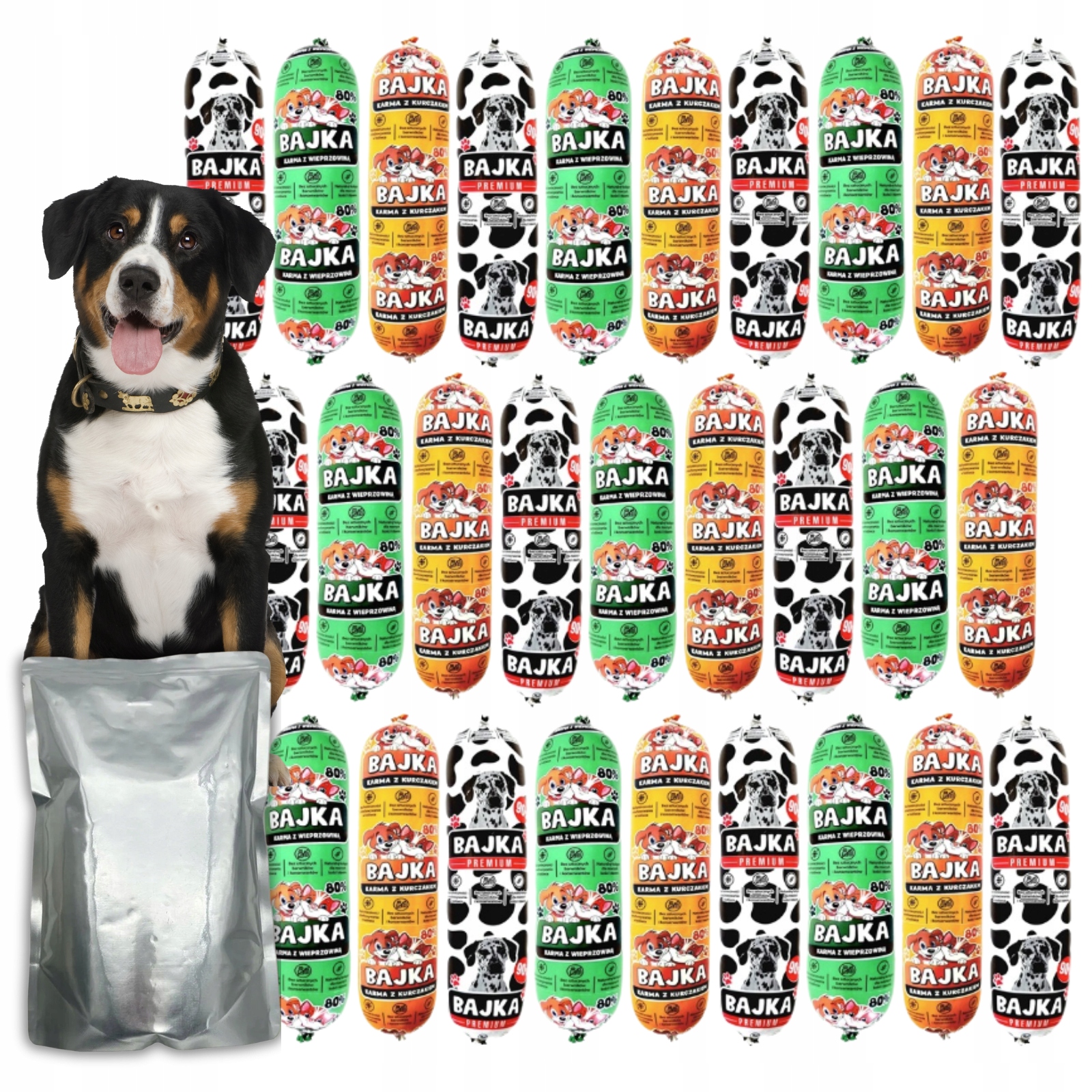 29x1kg Mokra karma dla psa MIX Smaków Premium baton 80% i 90% Mięsa