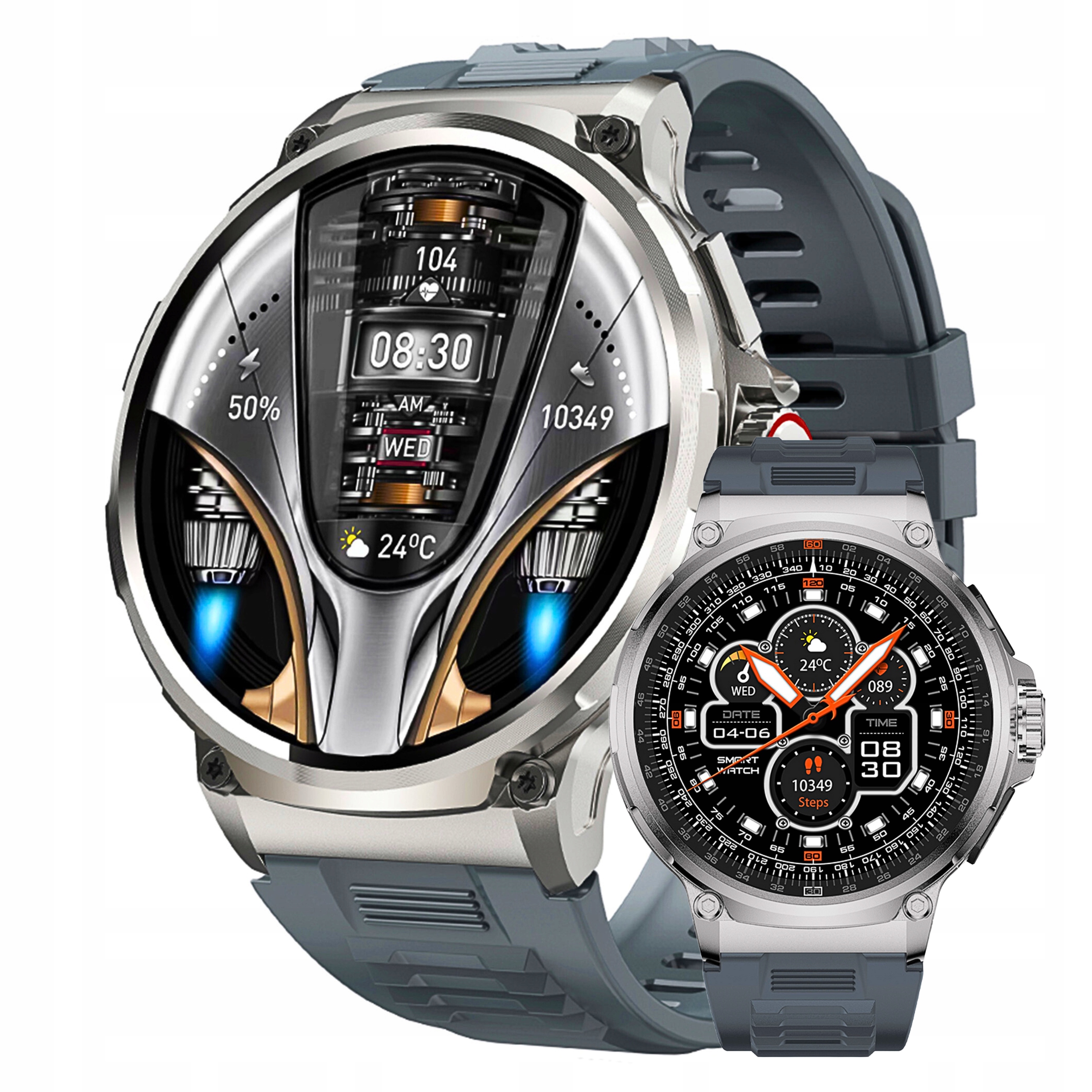 Colmi V69 Inteligentny Zegarek Sportowy Smartwatch Bluetooth 5.2 Srebrny