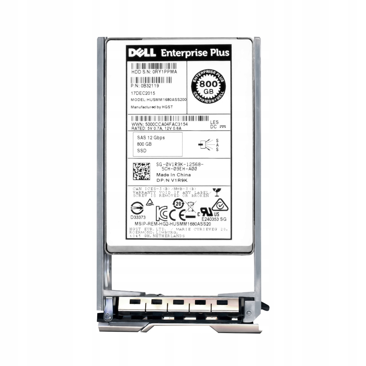 Dell 0V1R9K 800GB MLC SAS-3 2.5'' HUSMM1680ASS200