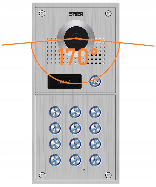 Wideodomofon Videodomofon WiFi FHD 5TECH TELEFON Kamera w panelu zewnętrznym Bez regulacji