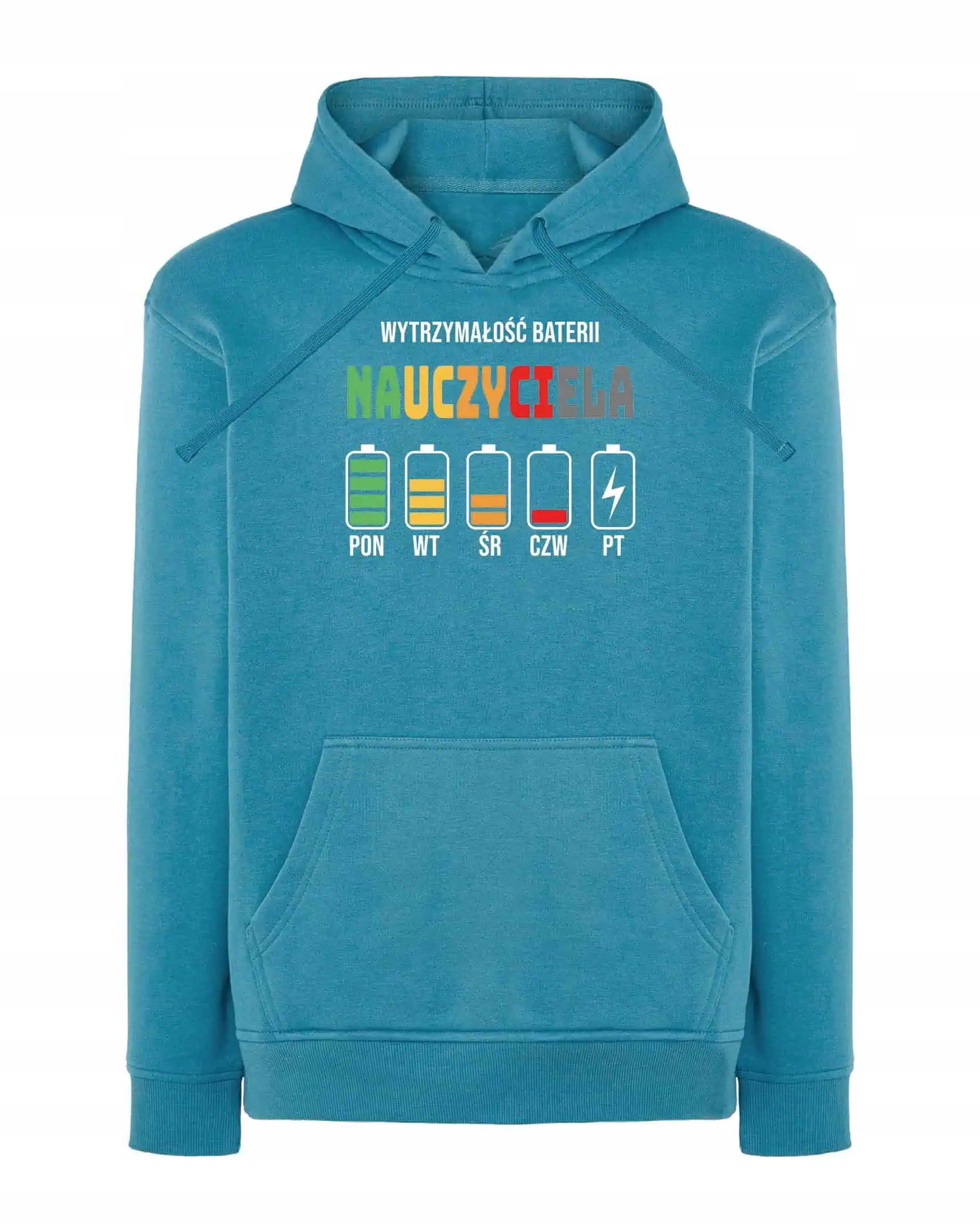 Mikina s kapucí pro učitele Energie Plán týdne Modrá L