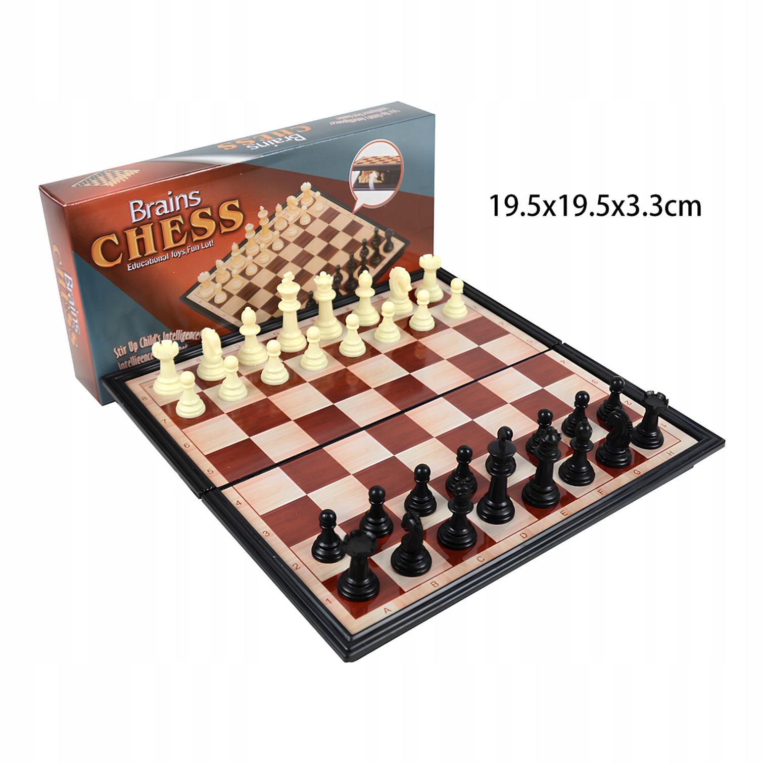 Szachy magnetyczne w pudełku 20 cm – król 3,4 cm, czerwone, 939127
