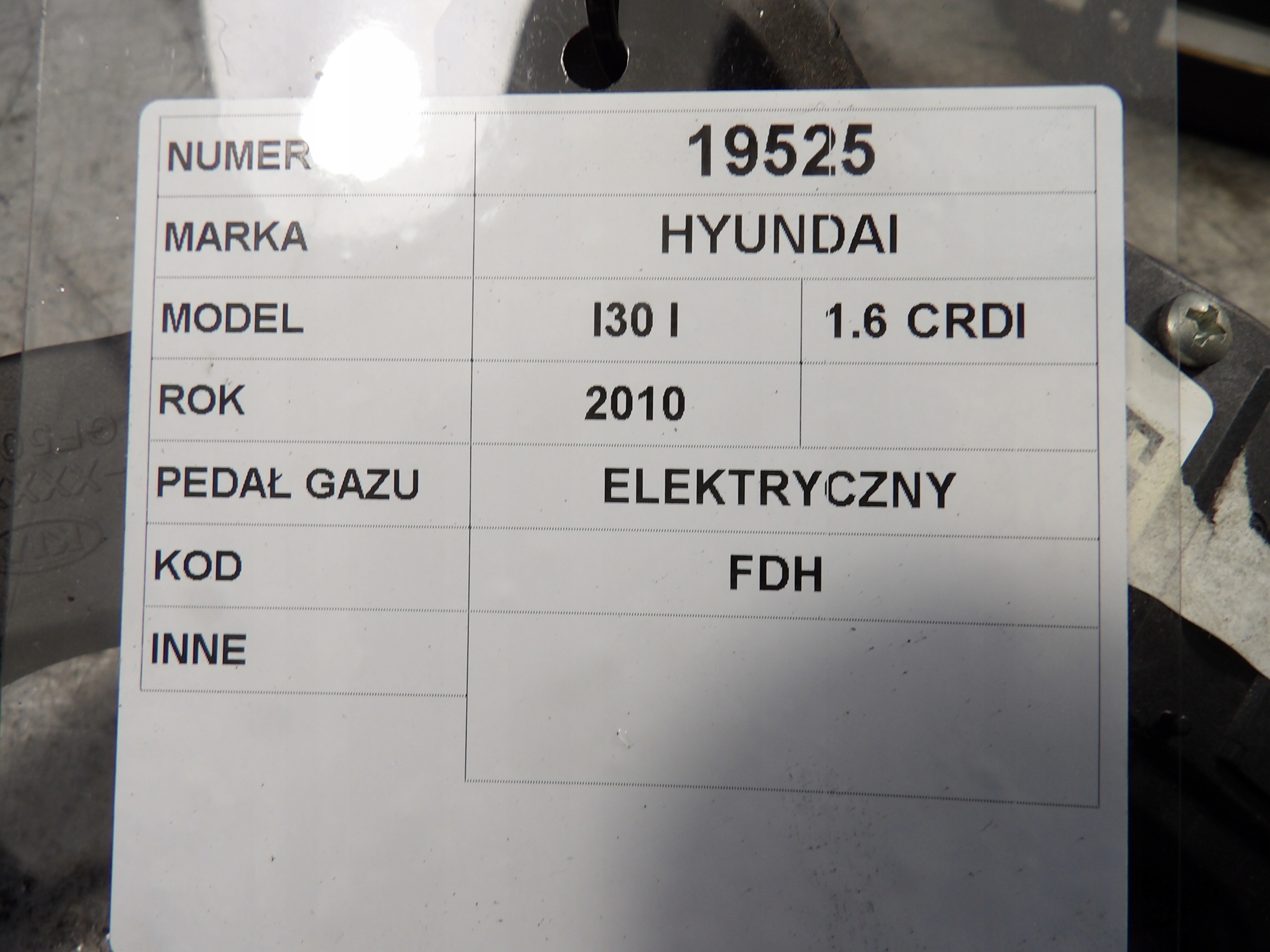 Hyundai i30 Gaspedal 1,6crdi