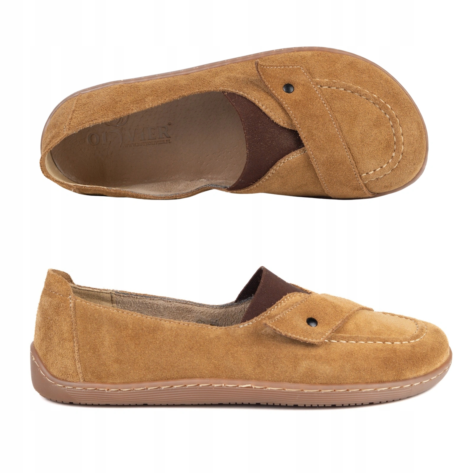 Dámské barefootové mokasíny Giulia slip on z přírodní kůže, červené, velikost 41