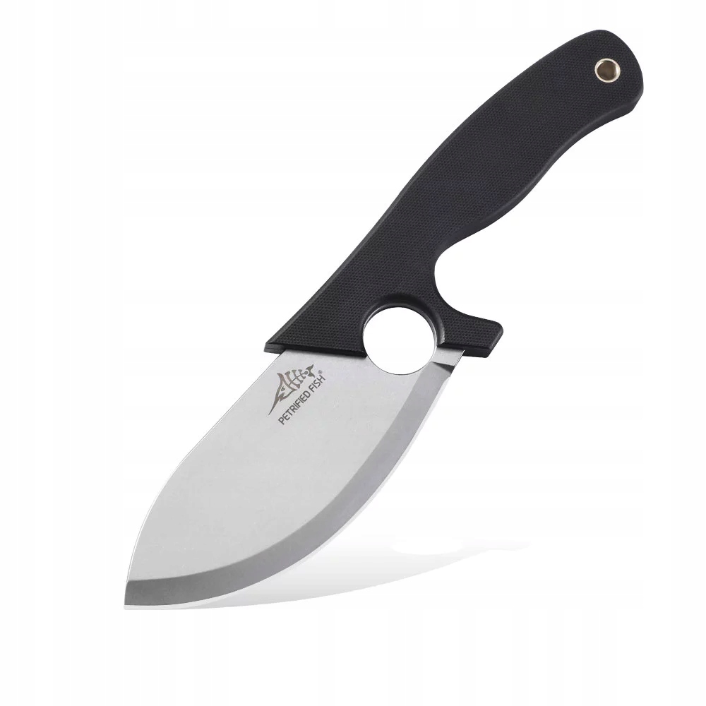 Nůž Petrified Fish Eel PFH01 Dw Stonewashed 9CR18MOV Black G10 Handle Black
