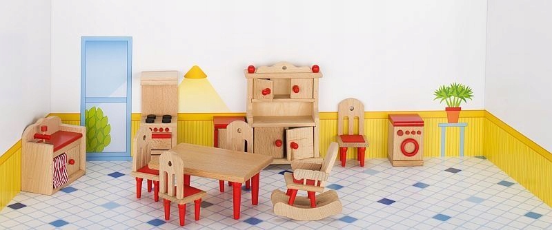 Mebelki do kuchni z czerwonymi akcentami Goki 3+