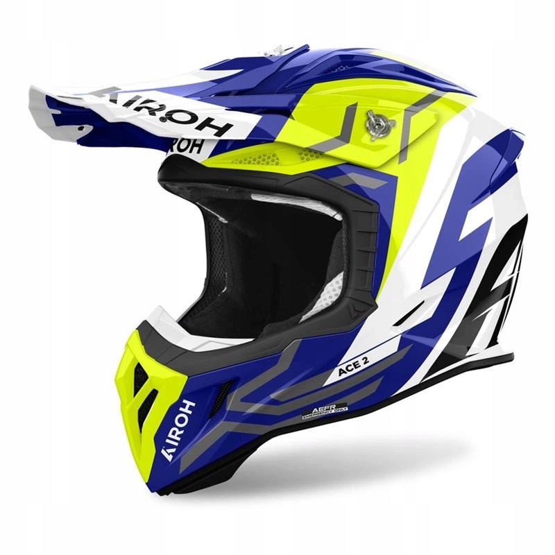 Helma Airoh Aviator Ace 2 Ground Yellow Gloss tmavomodrá žltá fluo Darčeky
