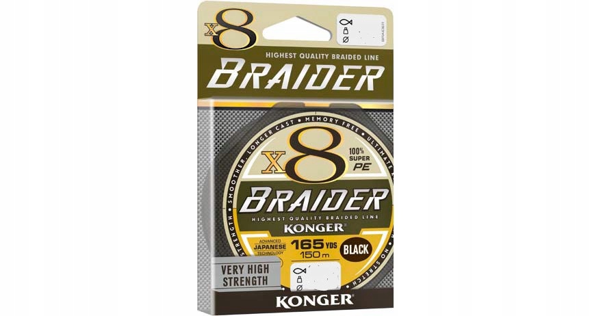 Plecionka Wędkarska Konger Braider X8 0,18 x 150 m