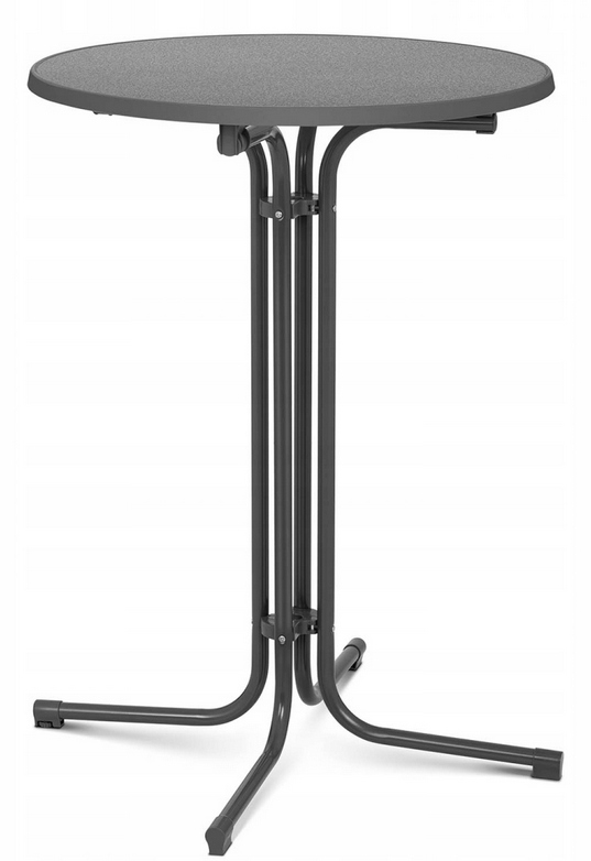Stolik Barowy Składany Bistro 80cm 110cm okrągły szary Czyt OPIS