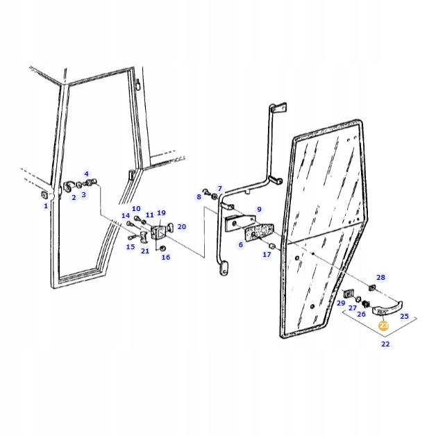 Wkladka zamka drzwi komplet Fendt G816810030090 Or Part manufacturer AGCO