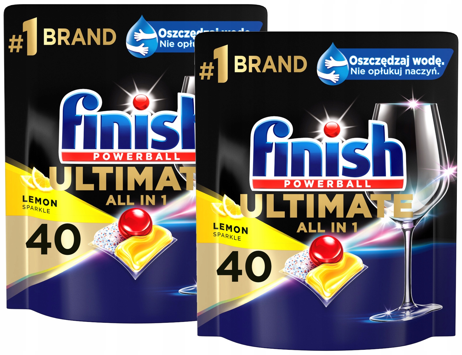 Levně Sada Finish Ultimate All in One Kapsle do myčky nádobí 2 x 40 kusů
