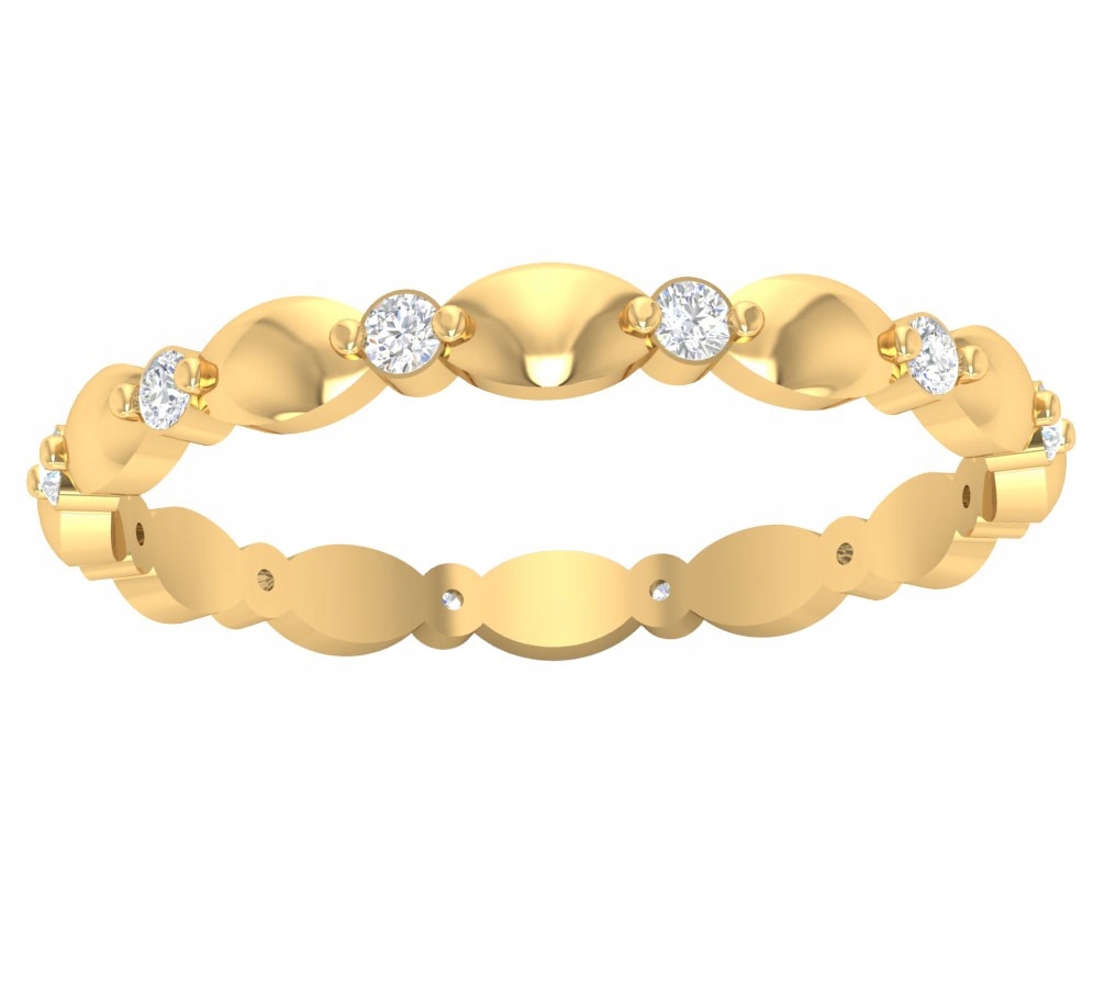 Zlatý Prstýnek S Tenkým Prstenem A Zirkonem 585