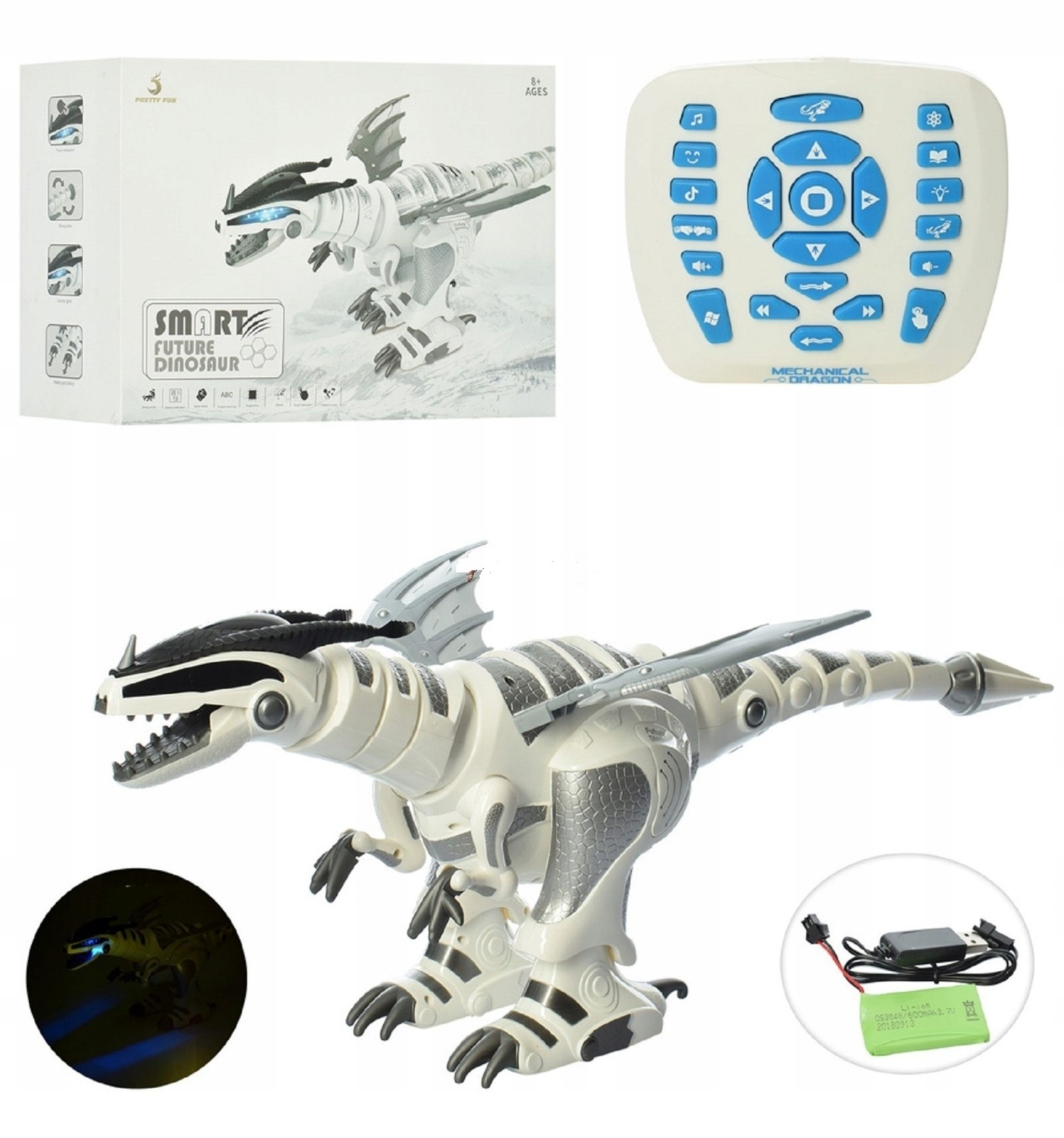 MEGA SMOK DINOZAUR ZDALNIE STEROWANY RYCZY RUCH XL Kod producenta TY0704l