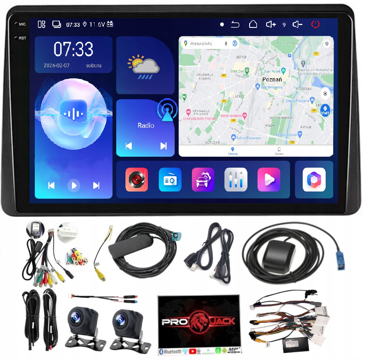 Autorádio Gps Android Bt Dacia Duster 2019-2023 Carplay Wifi Usb 6GB 128GB Sim