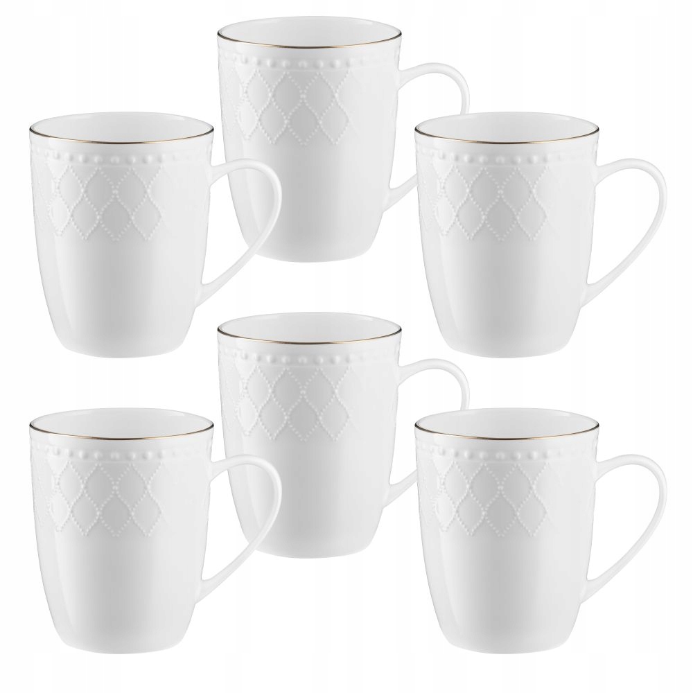 Villa Italia Sada porcelánových pohárov 350 ml 6 kusov Roma Gold