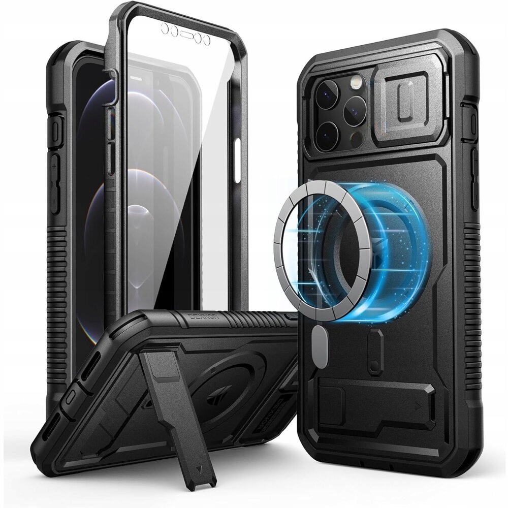 Pancéřové Pouzdro Dexnor Kickstand pouzdro s MagSafe pro iPhone 12 Pro Max s rychloupínáním