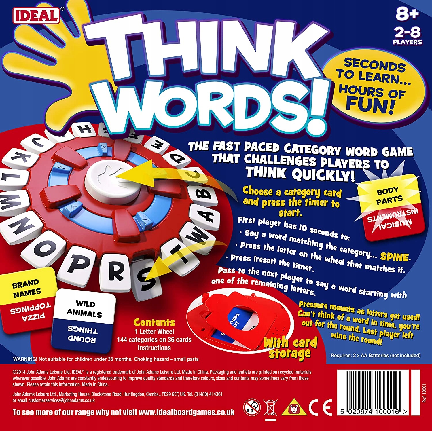 THINK WORDS GAME FROM IDEAL GRA ZRĘCZNOSCIOWA Typ Podstawa