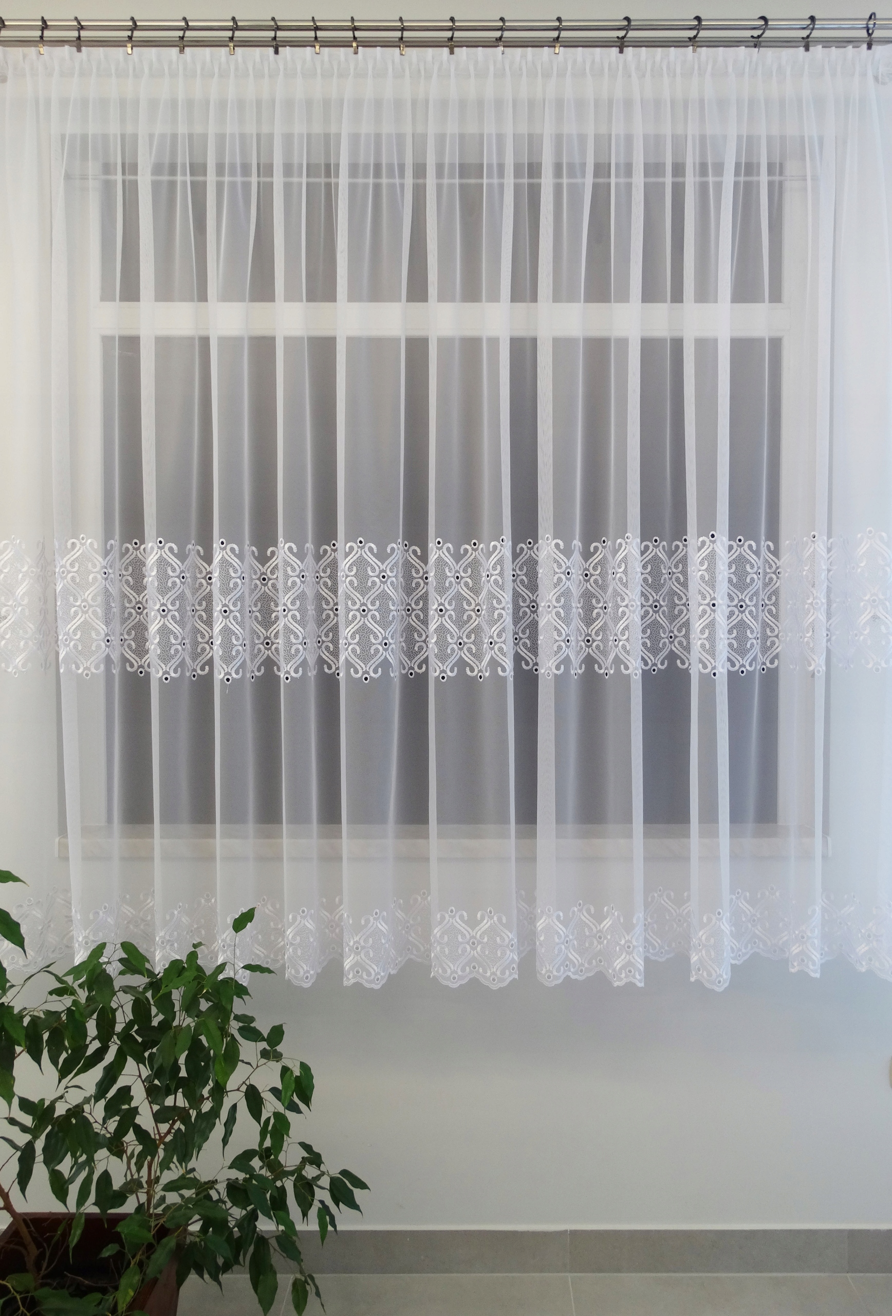 

Mg Firana Trofika siatka haft Biała 300x180 taśma