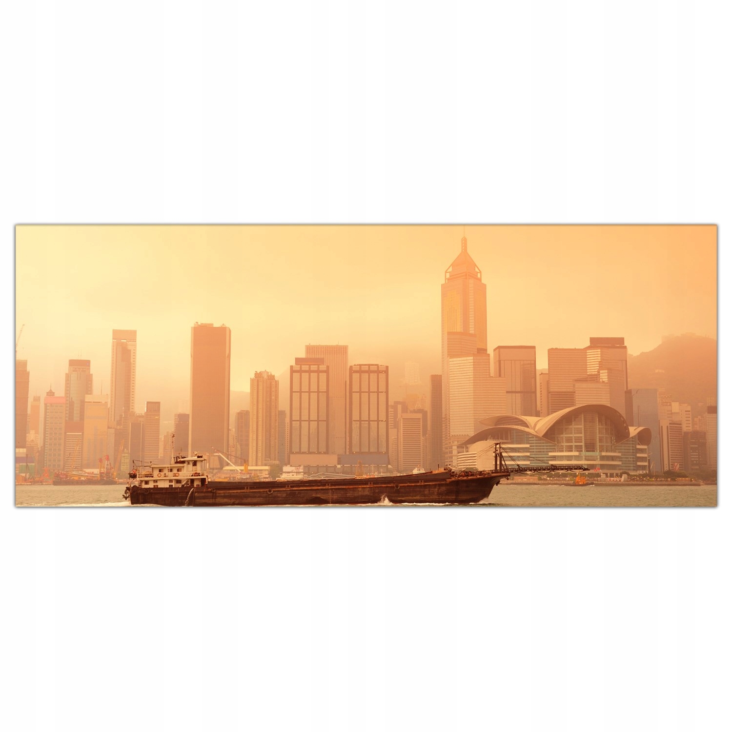 

Hartowany Obraz Szklany Hong Kong Przystań 125x50