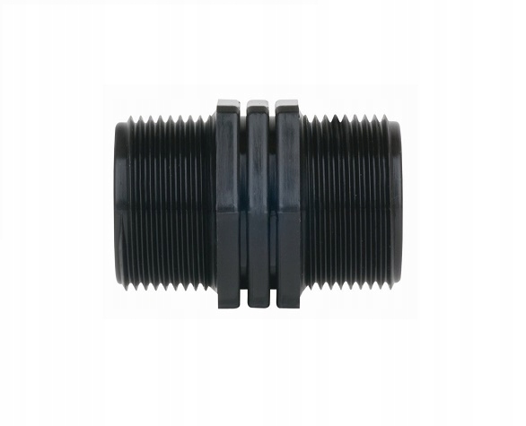 Nypel 1" GZ tworzywo PP czarne gwintowane