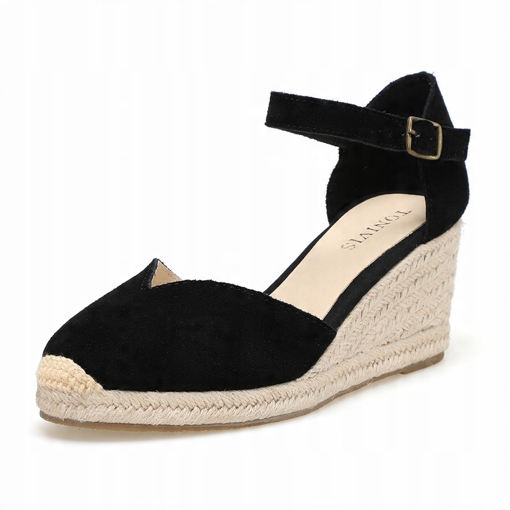 

Espadryle Na Koturnie Skóra Alladies AS5119*