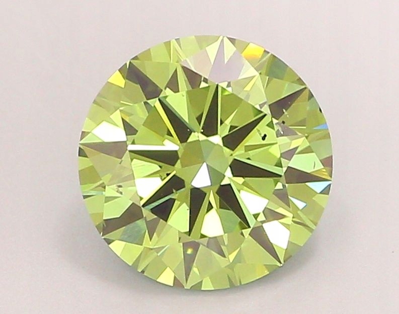 Diament laboratoryjny kolorowy 2.69ct ROUND Fancy Vivid Green SI1 (IGI)