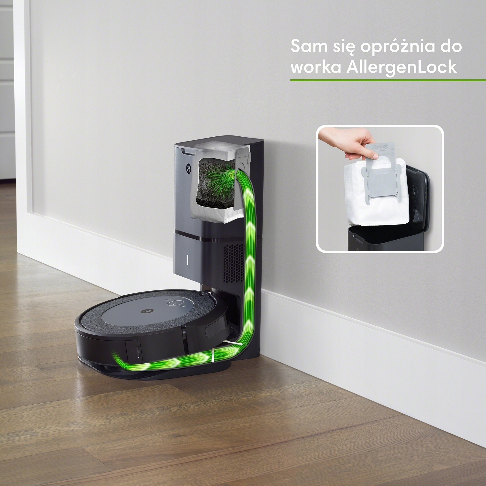 Robot sprzątający odkurzający ze stacją czyszczącą iRobot Roomba i5+ Kod producenta I565840