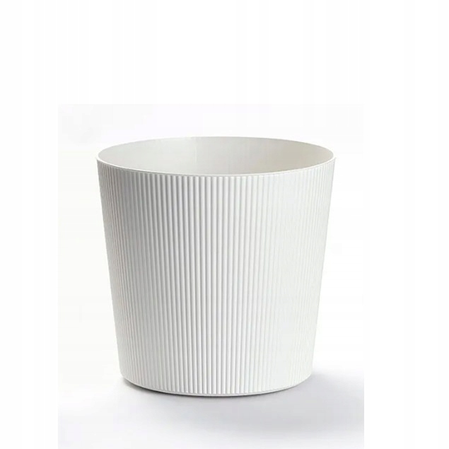 solidna donica do wnętrza domu Fyre 40 kółka w donicy wygoda okrągła paski