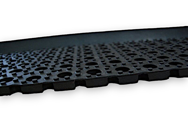 NAKŁADKI NA SCHODY Z RANTEM ZEWNĘTRZNE GUMOWE GRUBE AŻUROWE ANTYPOŚLIZGOWE Grubość 22 mm