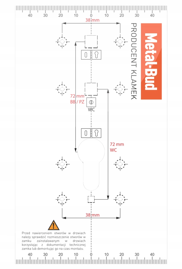 

Szablon Montażowy Do Klamek Z Dzielonym Szyldem