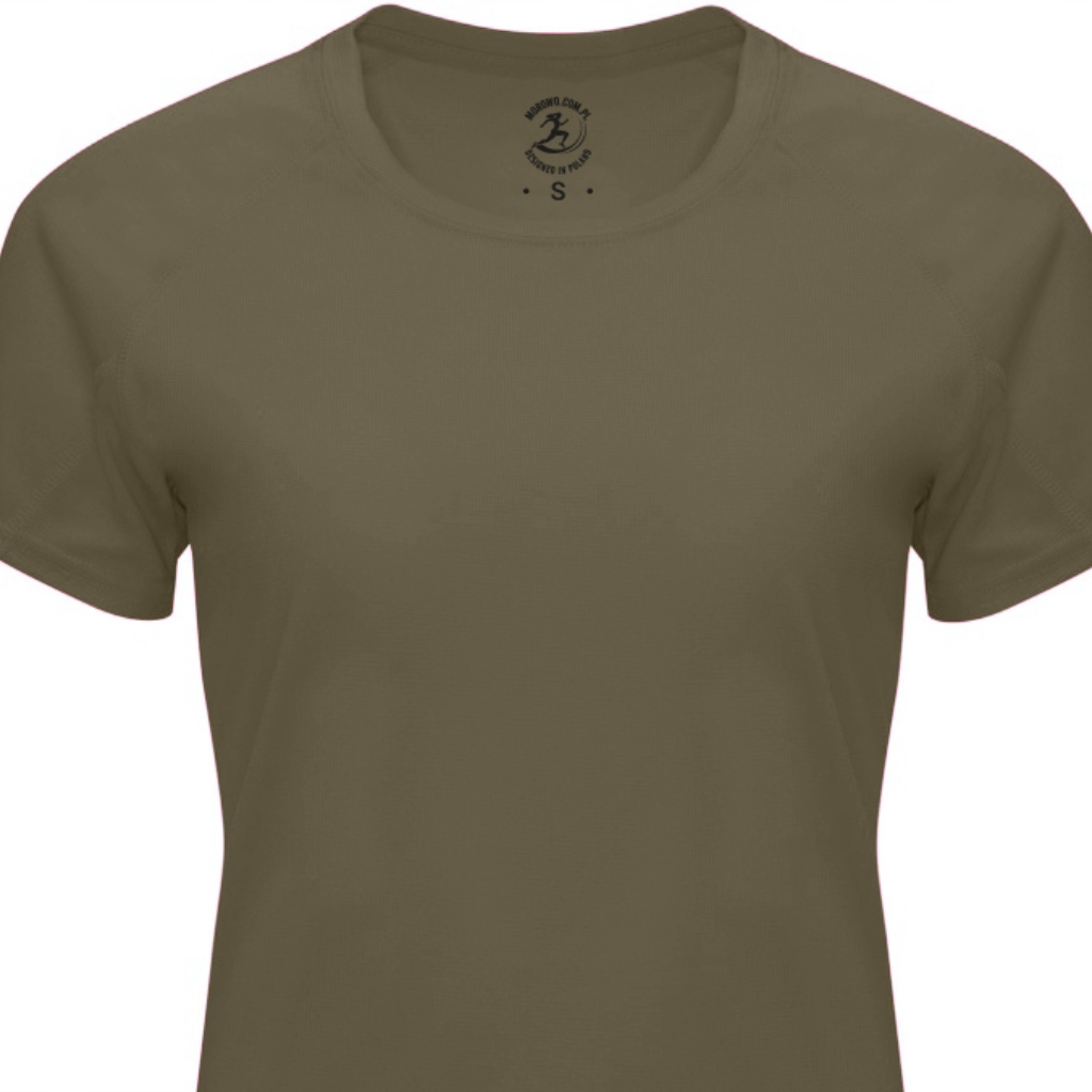 KOSZULKA TERMOAKTYWNA SPORTOWA DO BIEGANIA MOROWO DAMSKA OLIVE OLIWKOWA M EAN (GTIN) 5902557683840