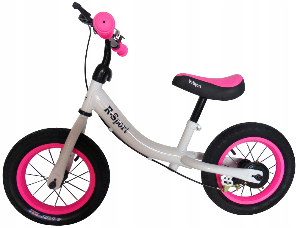 Rowerek Biegowy POMPOWANE KOŁA DZWONEK HAMULEC 12` Rama Stalowa